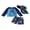 Blue, variant on BemeyourBBs Toddlers Baby Boys 3 Piece Swimsuit Infant Bathing Suit Swim Shirt Trunk Shorts Set and Sun Hat Long Sleeve Dinosaur Swimwear Sunsuit UPF 50 Rash Guard