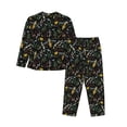thumbnail image 2 of Goofa Wasp and Florals Printed Women’s 2 Piece Pajama Set Super,Pajamas Women's Long Sleeve Sleepwear Soft Button Down Loungewear Pjs Lounge Set Nightwear-Small, 2 of 9