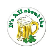 Saint Patrick's Day It's All About The Beer Button Costume Accessory