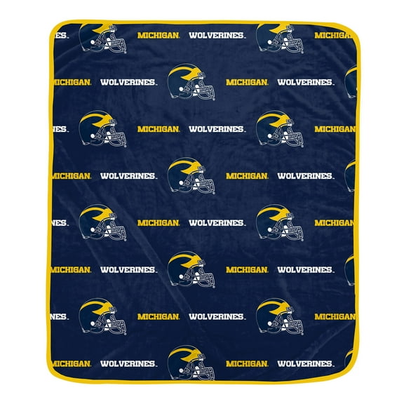 Pegasus Michigan Wolverines 60" x 72" Repeat Logo Wordmark Ultra Soft Blanket