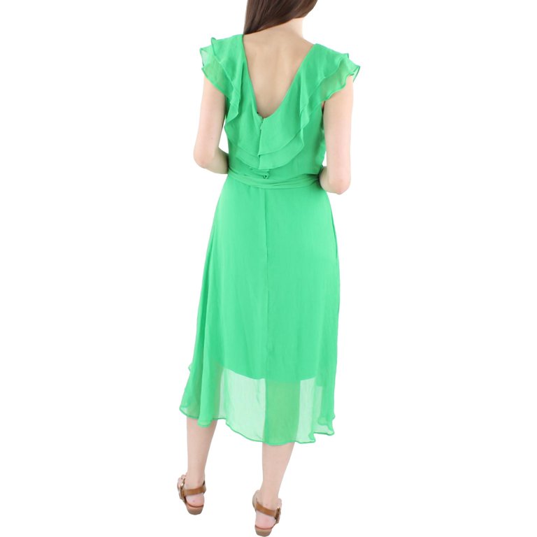 dkny ruffled midi dress