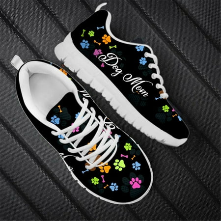 

Cute Dog Paw Print Designer Women Casual Shoes Woman Flats Sneakers Summer Female Air Mesh Ladies Walking Running Jogging Shoes