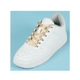 thumbnail image 2 of INSPIRE CHIC Unisex Solid Color Flat 0.4'' Wide Ribbon Shoelaces 2 Pairs 140cm/55.1" Khaki, 2 of 6