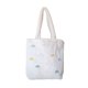 thumbnail image 1 of Bolso de hombro con bordado de nube bonita de pelo para mujer, bolso de lona elegante e informal para estudiante, tamaño libre, color blanco, 1 of 8