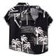 thumbnail image 2 of Camisa holgada con estampado de verano para hombre Ropa de hombre informal con solapa de verano Pompotops  oipoqjl24276, 2 of 9