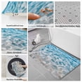 thumbnail image 6 of Blue Ocean Bath Mat 3 Piece Bathroom Rug Set, Underwater Sea Waves Water Ripple Seascape Non Slip Bath Rug Contour Mat and Toilet Lid Cover, Absorbent Shower Mats Soft Bath Rugs and Mats Sets, 6 of 8