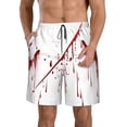 thumbnail image 1 of Balery Bloody Hand Traje de Baño Estilo Hawaiano para Hombre, Shorts de Secado Rápido con Bolsillos-3X-Large, 1 of 6