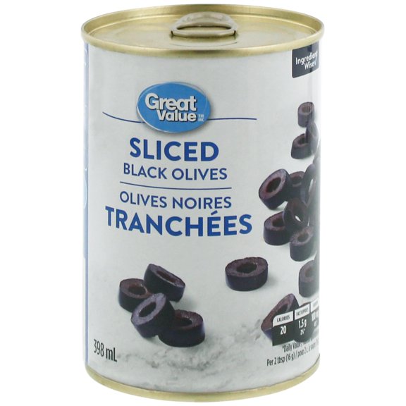 Great Value Olives Noires Tranchées