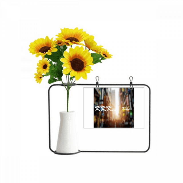 Onomatopée de Rue Coréenne Haha Artificielle Vases de Tournesol Carte de Bénédiction de la Bouteille