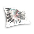 thumbnail image 2 of EREHome Loup avec une Housse de Coussin à Plumes 20x20 Pouces, 2 of 4