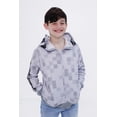 thumbnail image 2 of Minecraft Big Kids' Boy or Girl Cosplay Fleece Zip-Up Hoodie Skeleton Light Grey, 2 of 7