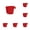 Red, variant on 12 Pcs Plastic Hanging Cage Cups for Small Pets, 8 oz Feeders and Waterers for Bird Rabbit Chicken Pigeon Coop, Wire Cage Feeding Dishes for Poultry and Small Animals (3.27x3.27x2.36 Inch)