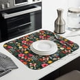 thumbnail image 4 of Microfibre Drying Mat for Kitchen Pioneer Dish Drying Drainer Mat Absorbent Colorful Floral Drying Mat Washing Up for Glass, Plate & Cup 16inch X 18inch, 4 of 7