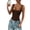 Dark Brown, variant on Bodysuits for Women Square Neck Tummy Control Compression Thong Bodysuit Tank Tops Bodysuit Dark Brown S
