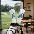 thumbnail image 4 of Yuyamidu Blue Sea Turtle Golf Ball Golf Club Headcover Waterproof Golf Head Protective Cover PU Leather Driver Fairway Wood Hybrid Head Cover, 4 of 7