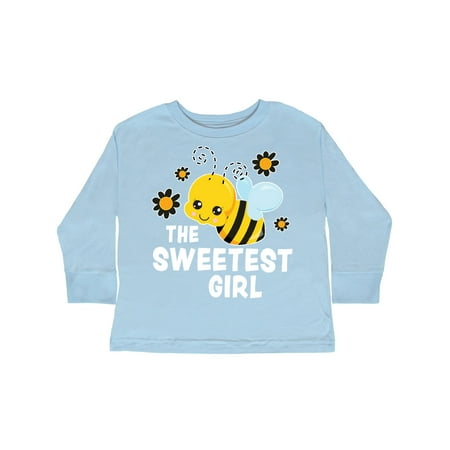 

Inktastic The Sweetest Girl with Bee and Honey Combs Gift Toddler Boy or Toddler Girl Long Sleeve T-Shirt