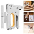 thumbnail image 5 of KAKOWELY staple tool 1Pc 3 In 1 Multi Function U Nail Multiple Use Manual Nail Tool U Nail Staple Device with 200Pcs 8mm Door Type Nails 200Pcs 12mm U Type Nails 200Pcs 100mm T Type Nails (Silver), 5 of 5