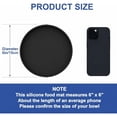 thumbnail image 2 of Pet Silicone Food Mat, Set of 2 Nonslip Waterproof Feeding Bowl Mat with Raised Edges for Food and Water Prevent Spills, Round Eating Tray for Dog Cat Puppy Kitten, 6'' x 6'', 2 of 6