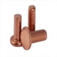 thumbnail image 3 of Rivets: 30 PC M5 * 30mm flat head copper rivets, solid rivets, semi-circular rivets, copper round caps, Nail common rivet fasteners, 3 of 5
