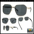 thumbnail image 2 of Mens Luxury Geometric Metal Rim Hustler Fashion Rectangle Sunglasses Gold Black - Black, 2 of 8