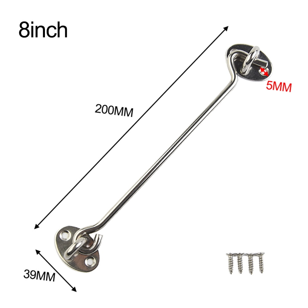 BSTHOE Cabin Hook And Eye Latch Lock Shed Gate Door Stainless Steel