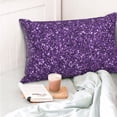 thumbnail image 4 of Yiaed Purple Glitter Print Brushed Microfiber Envelope Pillowcases, Standard,Envelope Closure Pillow Cases(No pillow core)-20"x30", 4 of 6