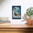 thumbnail image 2 of Kenai Fjords National Park, Alaska, Seals and Ice Shelf, Contour Birch Wood Wall Sign (6x9 Rustic Home Decor, Ready to Hang Art), 2 of 5