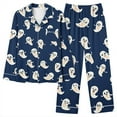 thumbnail image 5 of Lopecy-Sta Two Piece Lounge Sets for Women Casual Long-Sleeved Button Up Pajama Sets Loungewear Halloween Nightwear for Party Wear, 5 of 6