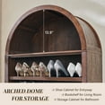 thumbnail image 5 of SinCiDo 71" Arched Shoe Storage Cabinet, Wooden Shoe Organizer Rack for 28 Pairs, 7 Tier, 3 Adjustable Shelves, 5 of 7