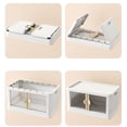 thumbnail image 3 of Boîte de Rangement à Double Porte Boîte de Rangement Pliable Boîte de Rangement à Double Porte Organisateurs Multifonctions Pliables Bacs de Rangement Empilables avec Couvercles pour Jouets Vêtements Collations Livres, 3 of 7