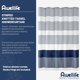 thumbnail image 2 of Cortina de ducha Awellife con borla a rayas azul marino, 213 x 183 cm, 2 of 6