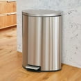 thumbnail image 5 of Better Homes & Gardens Kitchen Trash Can, 14.5 Gallon Stainless Steel Semi Round Step Garbage Bin with Soft Close Lid, Silver, 5 of 10