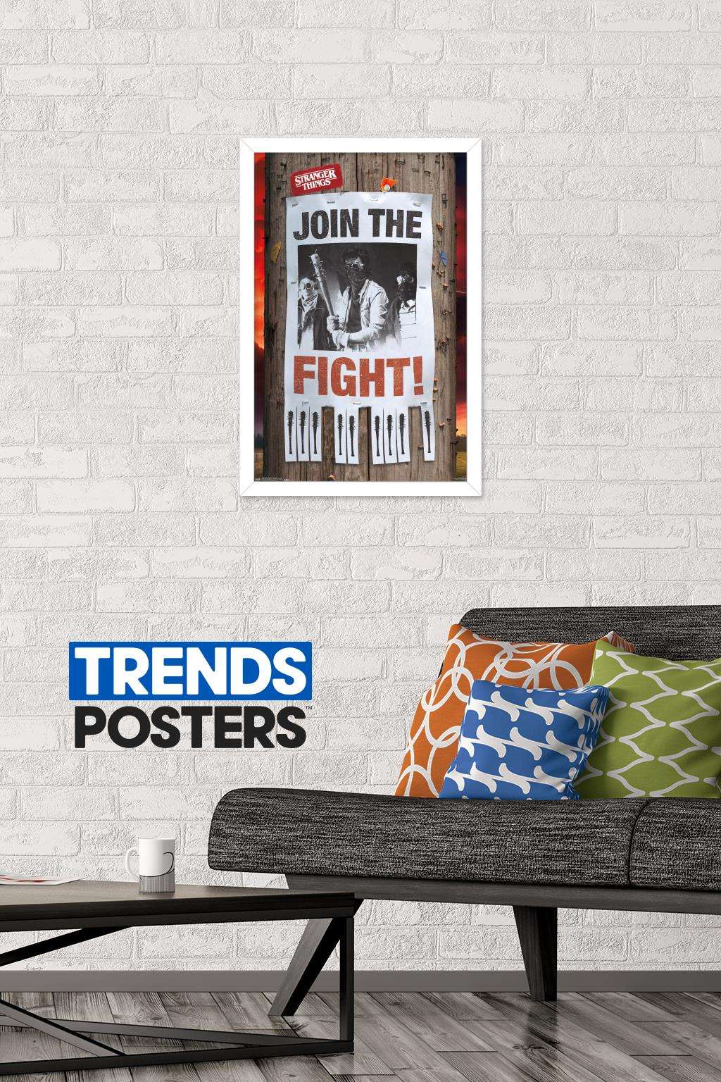 Netflix Stranger Things: Season 2 - The Fight Wall Poster, 14.725" x 22.375", Framed