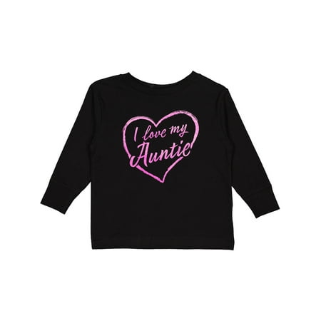 

Inktastic I Love My Auntie in Pink Chalk Heart Gift Toddler Boy or Toddler Girl Long Sleeve T-Shirt