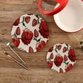 thumbnail image 2 of Chinese Rose Flower Placemats Set of 2, Woven Washers, Cotton, Round Large Pot Holder, Heat Resistant, for Pot Countertops Home Decor, 2 of 7