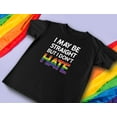 thumbnail image 4 of Men's Love is Love Rainbow Pride Shirt - I May Be Straight But I Don't Hate Design - LGBTQ Supportive Gift - Comfortable Equality Gay Shirts - Large Black, 4 of 7