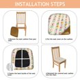 thumbnail image 4 of Pioneer Flower Seat Covers for Dining Room Chairs Set Of 4,Stretch Printed Washable Chair Seat Cover with Elastic Ties and Button,Removable Waterproof Couch Cushion Covers, 4 of 6