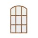 thumbnail image 1 of Espejo de panel de ventana arqueado,Espejo de pared de rejilla,Decoración de pared Espejo de pared arqueado con marco de madera para apartamento de Marrón, 1 of 9