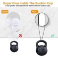 thumbnail image 4 of Set of 2 Suction Cups Door Handle Sucker Handle Drawer Cabinet Refrigerator Glass Door Portable Movable Handle with Strong Suction Cup Bathroom (Silve, 4 of 5