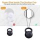 thumbnail image 4 of Set of 2 Suction Cups Door Handle Sucker Handle Drawer Cabinet Refrigerator Glass Door Portable Movable Handle with Strong Suction Cup Bathroom (Silve, 4 of 5