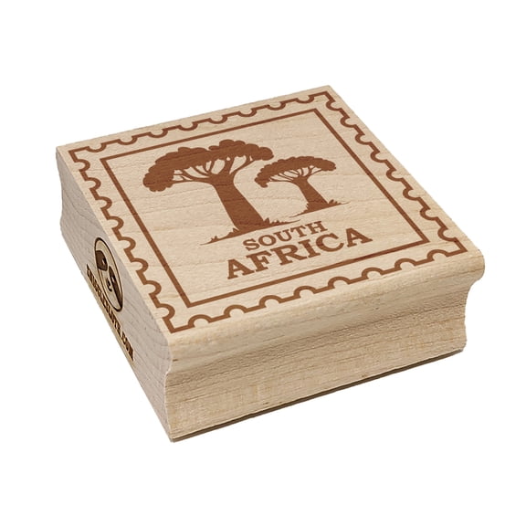 South Africa Travel Baobab Trees Square Rubber Stamp Stamping Scrapbooking Crafting - Small 1.25in