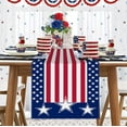 thumbnail image 6 of LHNFT 4th of July America Stars Stripes Patriotic Table Runner, Red White Blue Independence Day Memorial Day Home Decor, Labor Day USA Table Decoration Party Supplies, 13x72 Inch, 6 of 6