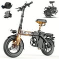 thumbnail image 6 of Adult Folding Electric Bicycle, Peak Power 740W Motor, 20 Mph Speed, 10-45-mile Range, 48V10AH/15AH Removable Battery, 14-inch Compact Size, Disc Brakes, City Commuting Electric Bike,, 6 of 9