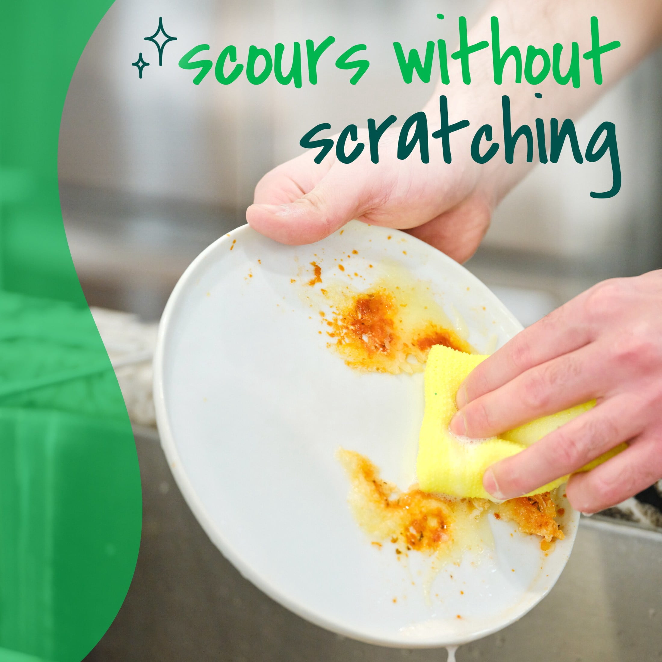 (4 pack) Scotch-Brite Dobie Original Scrubbing Pads, Flexible and Fast Drying, 3 Pack