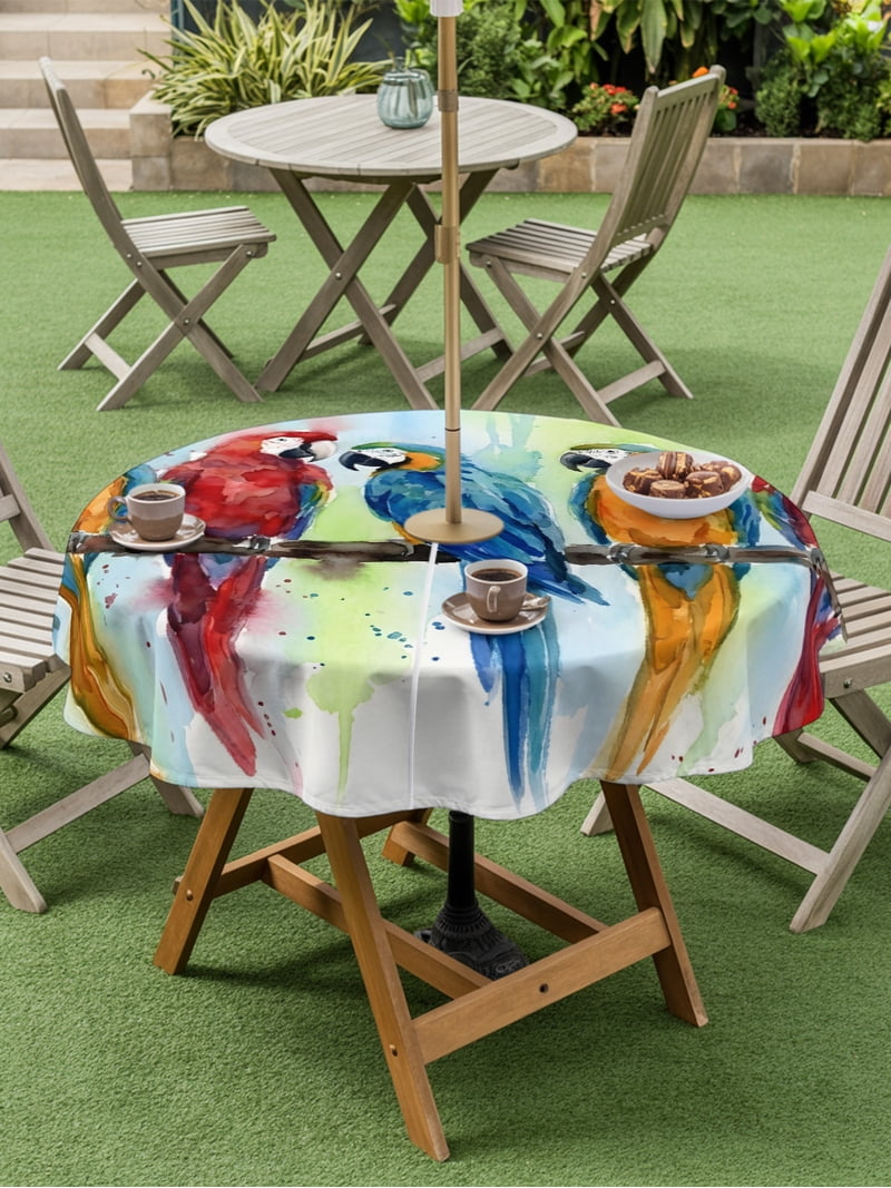 large patio table cover with umbrella hole Classic Accessories Veranda Square & Chair Set Square Patio Table Chair Covers with Umbrella Hole Tailor Outdoor Tablecloth with Umbrella Hole