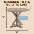 thumbnail image 4 of ROME + OAK Spier 40" Modern Farmhouse Pedestal Dining Table, Rustic Beige, 4 of 8