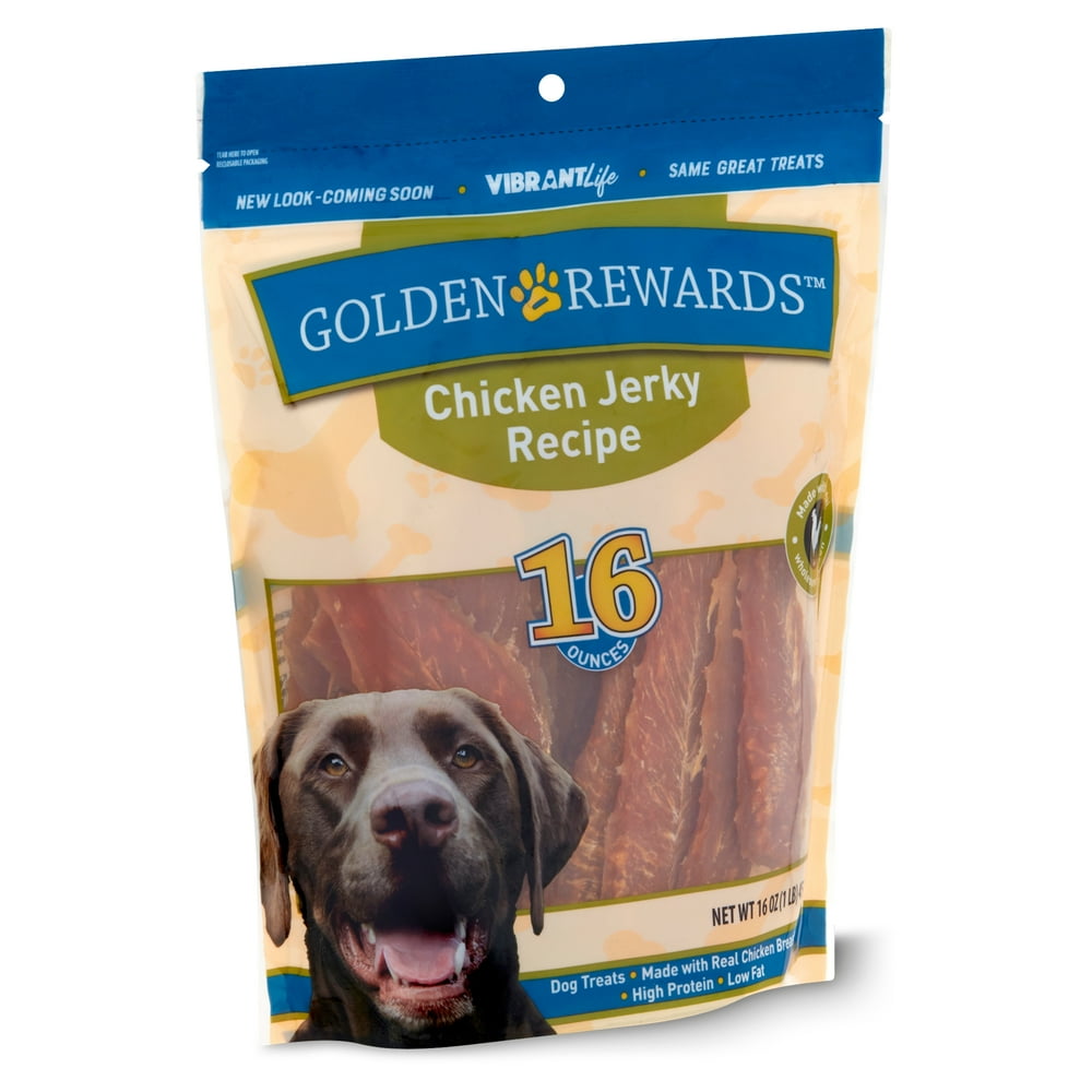 Vibrant Life Golden Rewards Chicken Jerky Recipe Dog Treats, 16 oz