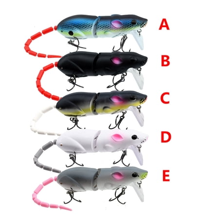 Mouse Fishing Lures with Treble Hooks Multi Jointed Swimbaits 30g/8.5cm Slow Sinking Minnow Artificial Fake Bait for Freshwater Saltwater Bass (1Pc)