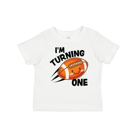 

Inktastic Birthday I m Turning One with Football Gift Baby Boy or Baby Girl T-Shirt