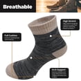 thumbnail image 3 of Women 5 Pairs Crew Socks Moisture Wicking Cotton Solid Socks Running Athletic Socks, 3 of 5